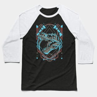 Geometric Dino Baseball T-Shirt